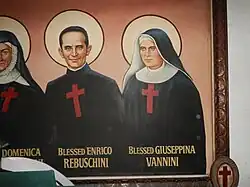 Zobrazení jeho a dalších osobností řádu kamilliánů v Makati