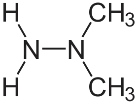 Strukturní vzorec UDMH