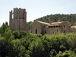 Opatství Lagrasse, východní pohled