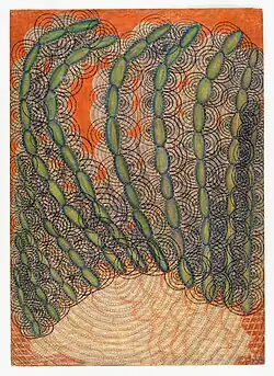 Elektrický květ, pastel, tuš, propiska, 60. léta