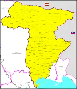 Arcidiecéze Udine na mapě