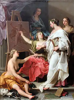 Allegorie umění, 1740, Städelsches Kunstinstitut, Frankfurt nad Mohanem