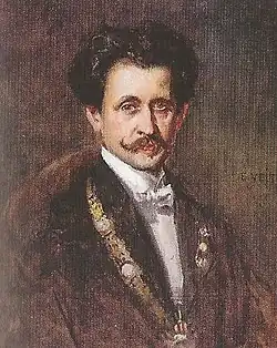 Eduard Doležal, na obraze Eduarda Veitha (1909)