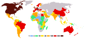 Počet sportovců zastupujících jednotlivé země