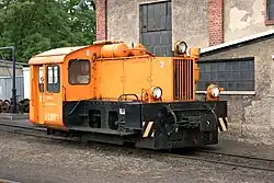 Diesellokomotive 199 011 der HSB (1991 umgespurt aus DR 100 639 ex DR Kö 4639) B dm im Bw Wernigerode Westerntor am 09.Juni 2012