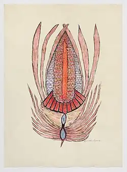 Bez názvu, saténová koláž, přelom 70. a 80. let