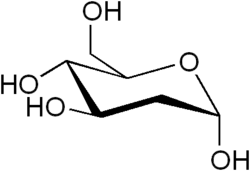 Strukturní vzorec 2-deoxy-α-D-glukopyranosy