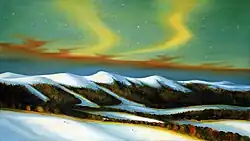 Polární záře, 110×200 cm, 2016