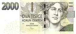 2000CZK obverse