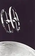 Vesmírná stanice ve filmu 2001: Vesmírná odysea (1968).