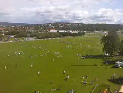 Utkání dorostenců v kopané Norway Cup konané na temeni Ekebergu, 2009