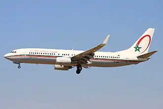 Boeing 737-800 Royal Air Maroc ve starých barvách.