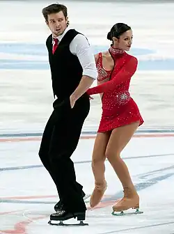 Ondřej Hotárek se sportovní partnerkou, 2011