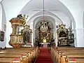 Interiér farního kostela v Gerersdorfu