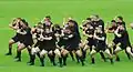 Haka v podání novozélandských All Blacks v zápase s Argentinou
