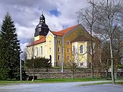 Závěr kostela a jižní stěna