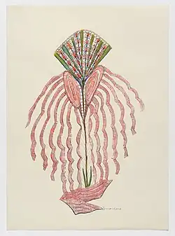 Bez názvu, saténová koláž, přelom 70. a 80. let