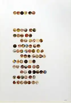 Jiří Kolář, Milostná báseň (1964), koláž – evidentní poezie