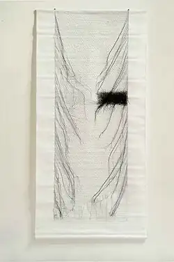 Bez názvu, šitá kresba na plátně, 1982–1984