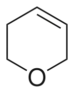 strukturní vzorec 3,6-dihydro-2H-pyranu