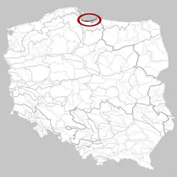 Mapa území v Polsku