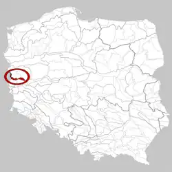 Dolina Środkowej Odry na mapě Polska