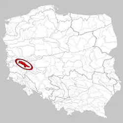 Poloha na mapě Polska
