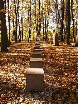 Místo dopadu amerického bombardéru nedaleko dvora