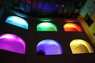 Atrium Konviktu nasvícené