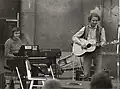 Michal Pavlík ve skupině 5P Luboše Pospíšila na chmelovém koncertu roku 1983.