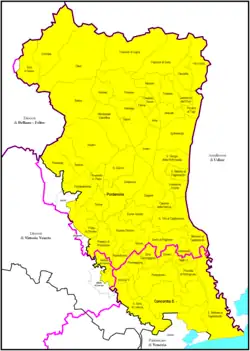 Diecéze Concordia-Pordenone na mapě