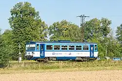 Motorový vůz 811.444 na trati Suchdol nad Odrou - Fulnek