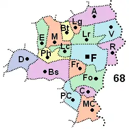 Rozložení obcí v kantonu