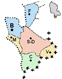 Rozložení obcí v kantonu