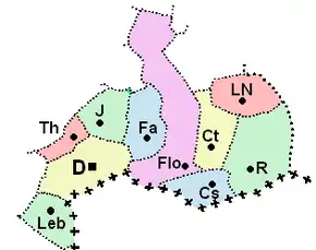 Rozložení obcí v kantonu