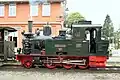 Dampflokomotive 99 5633 als SPREEWALD im Bahnhof Bruchhausen-Vilsen