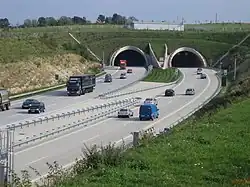 Německo: vjezd do tunelu na A17 v Drážďanech