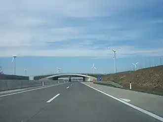 Dálnice A6 (Rakousko) u obce Potzneusiedl.