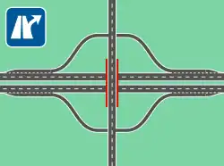 Zakřivení spojovacích ramp. (např. dálniční sjezd Chotoviny na dálnici D3).