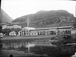 Elektrochemická továrna Stangfjorden Elektrokemiske Fabriker, asi 1910