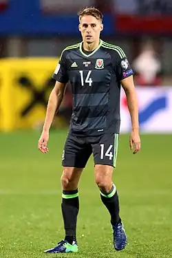 Edwards hrající za Wales (2016)