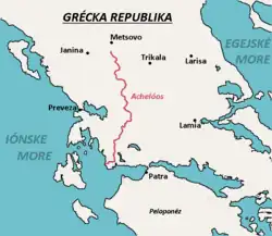 tok řeky na slepé mapce