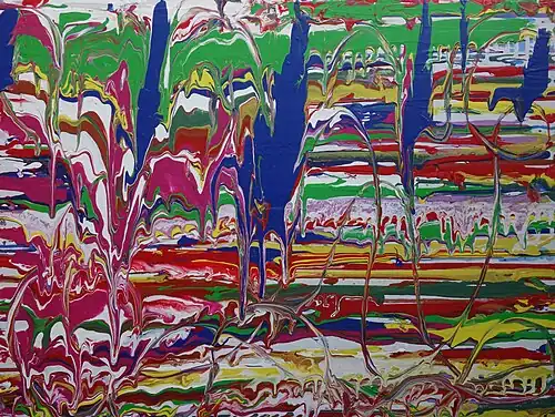 Ukázka použití techniky impasto v akrylu