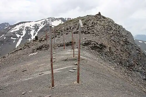 Příčný pohled v sedle