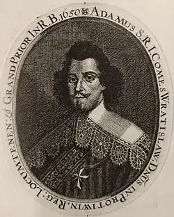 Portrét z roku 1650 (mědirytina)