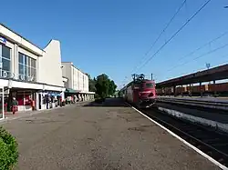 Vlakové nádraží ve městě Adjud