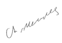 Adnan Menderes, podpis