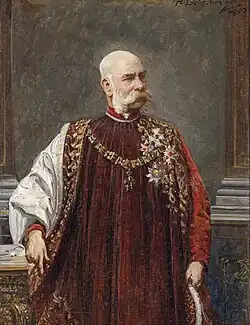 Adolf Liebscher – Portrét císaře Františka Josefa I. (1903)