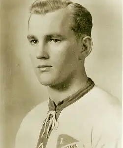 Adolf Pleva v dresu SK Slezská Ostrava