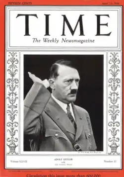 Adolph Hitler, Time Magazine, 13. dubna, 1936